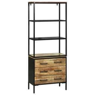 VidaXL Highboard z szufladą Brązowy 70 x 35 x 180 cm Drewno z mango