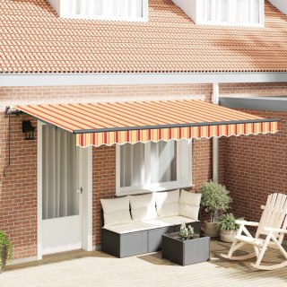 VidaXL Markiza wysuwana Żółty 400 x 200 cm tkanina