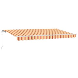 VidaXL Markiza wysuwana Żółty 400 x 200 cm tkanina