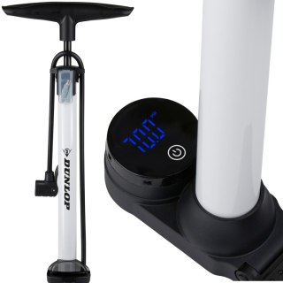 POMPKA ROWEROWA WARSZTATOWA 120PSI (8,3 Bar) WYŚWIETLACZ CYFROWY LCD SKŁADANA PODSTAWA DUNLOP