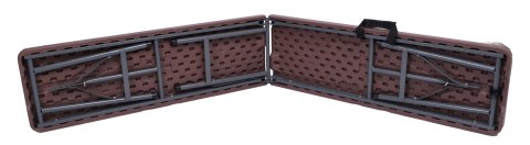 Zestaw cateringowy RATTAN BRĄZ stół 180 cm + 2 ławki