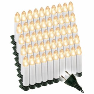 Świeczki LED na choinkę, 50 diod LED, ciepła biel
