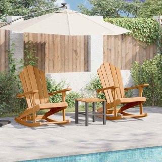 Fotel bujany Adirondack 2 szt. Brązowy Lite drewno tekowe