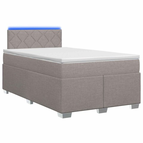 Łóżko Box Spring z materacem i LED Ciemnoszary 120 x 190 cm