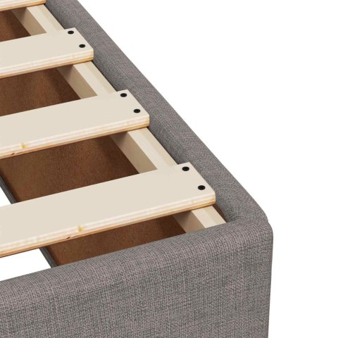 Łóżko Box Spring z materacem i LED Ciemnoszary 120 x 190 cm