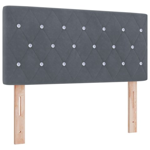 Łóżko Box Spring z materacem i LED ciemnoszary 120 x 190 cm