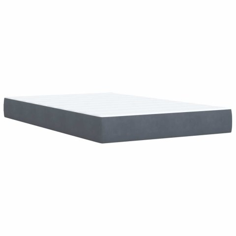 Łóżko Box Spring z materacem i LED ciemnoszary 120 x 190 cm