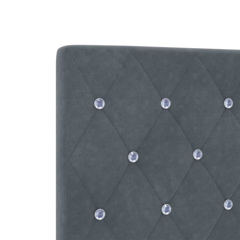 Łóżko Box Spring z materacem i LED ciemnoszary 120 x 190 cm