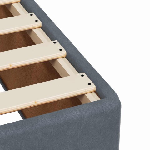 Łóżko Box Spring z materacem i LED ciemnoszary 120 x 190 cm