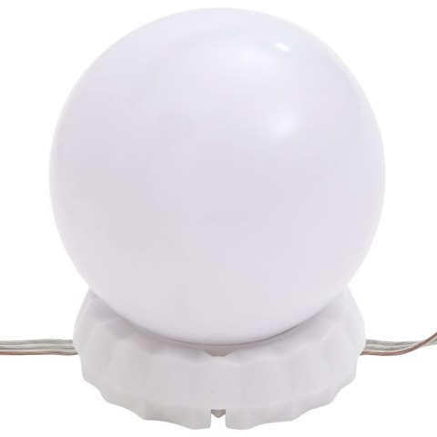 Lustro ścienne z lampkami LED, okrągłe, szklane