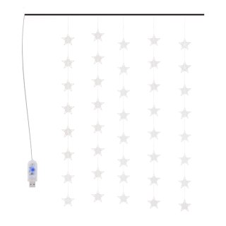 Zasłona świetlnych gwiazdek 200 niebieskich diod LED, 8 funkcji