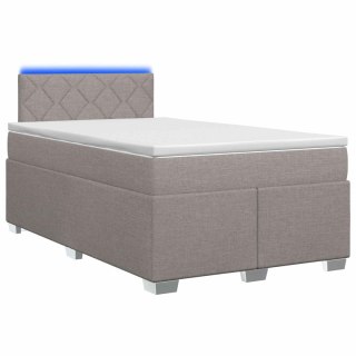 Łóżko Box Spring z materacem i LED Ciemnoszary 120 x 200 cm