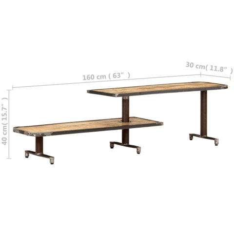 Szafka pod telewizor, 160x30x40 cm, lite drewno mango
