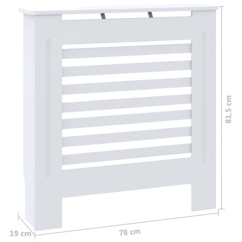 Osłona na kaloryfer, MDF, biała, 78 cm