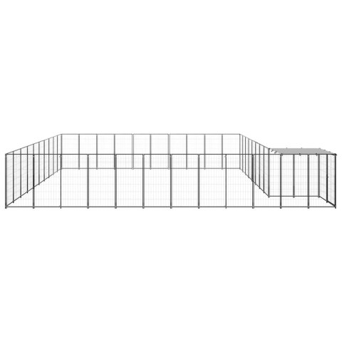 Kojec dla psa, czarny, 31,46 m², stalowy