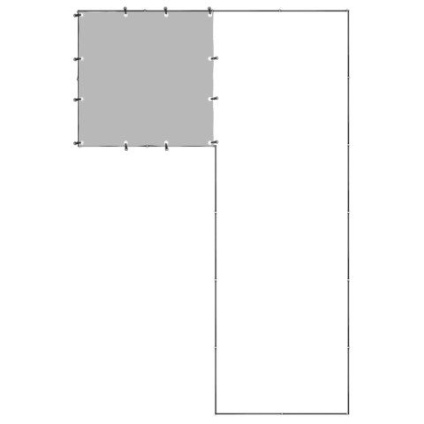 Kojec dla psa, czarny, 4,84 m², stalowy