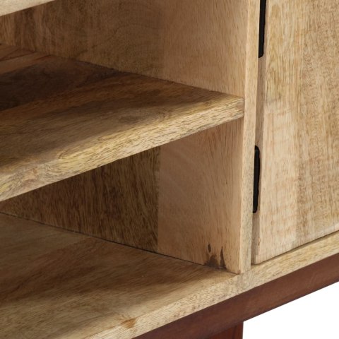 Stolik konsola, 115x30x76 cm, lite surowe drewno mango