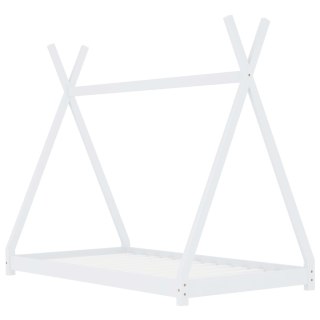 Rama łóżka dziecięcego, biała, lite drewno sosnowe, 90 x 200 cm