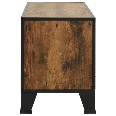 Szafka pod telewizor, rustykalny brąz, 105x36x47cm, metal i MDF