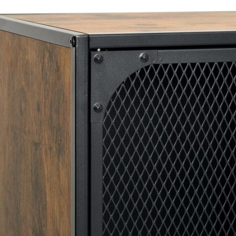 Szafka pod telewizor, rustykalny brąz, 105x36x47cm, metal i MDF