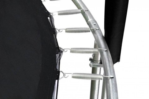 Trampolina Ogrodowa Jumpi 252cm/8FT Maxy Comfort Plus Czerwona Z Wewnętrzną Siatką