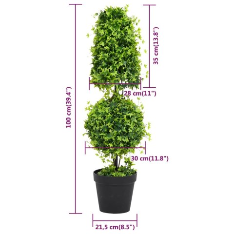 Sztuczny bukszpan z doniczką, zielony, 100 cm