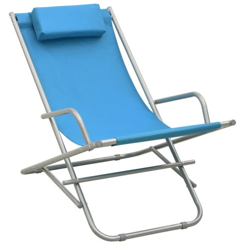 Bujane krzesła, 2 szt., stal, niebieskie