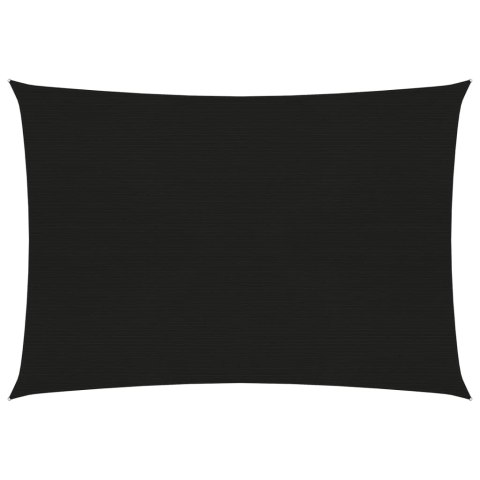 Żagiel przeciwsłoneczny, 160 g/m², czarny, 3x4,5 m, HDPE
