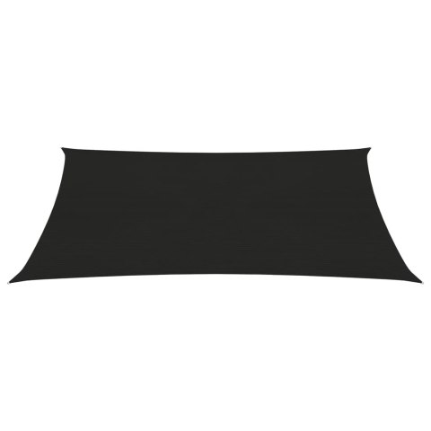 Żagiel przeciwsłoneczny, 160 g/m², czarny, 3x4,5 m, HDPE