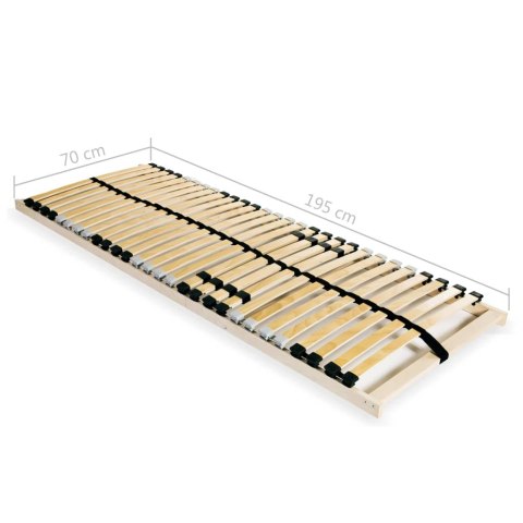 Stelaże do łóżek, 2 szt., 28 listew, 7 stref, 70 x 200 cm