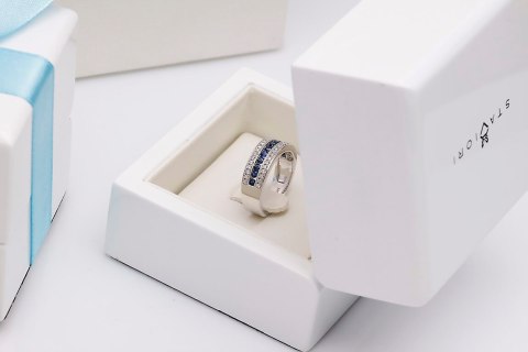 Złoty pierścionek PBD3813S - Diament