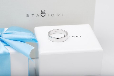 Złota obrączka OBD4075 - Diament