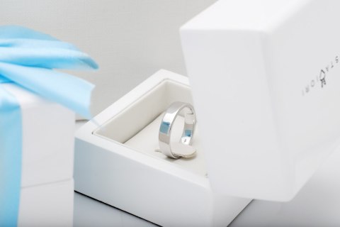 Złota obrączka OBD4075 - Diament