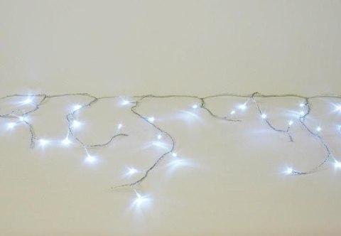 Świąteczny świetlny deszcz - 11,9 m, 600 LED, zimna biel