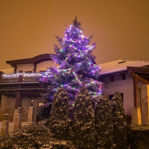 Świąteczne LED oświetlenie - 40 m, 400 LED, kolorowe, pilot