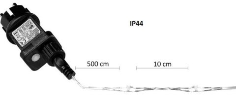 Zestaw 2 sztuk przewodów świetlnych - 200 LED, zimna biel