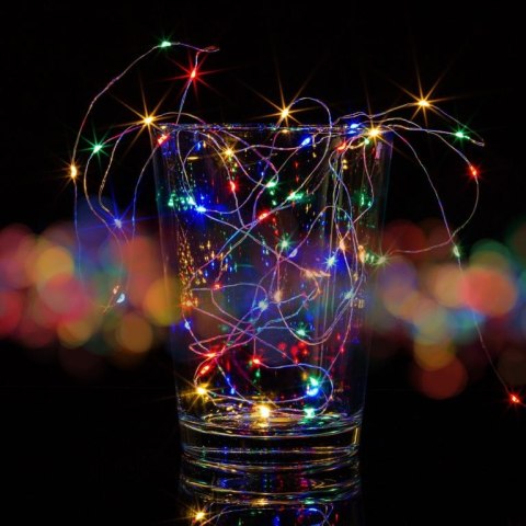 Zestaw 2 sztuk przewodów świetlnych - 200 LED, kolorowych