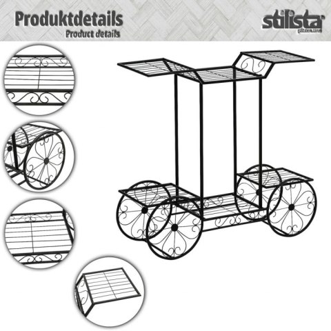 STILISTA Kwietnik, wózek, 77 x 75 x 28 cm, stal