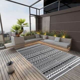Dywan zewnętrzny, czarny, 190x290 cm, PP