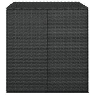 Skrzynia na poduszki ogrodowe rattan PE 100x97,5x104 cm, czarna