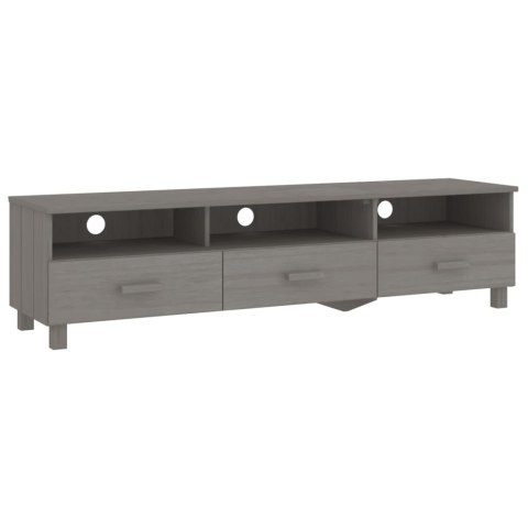 Szafka pod TV, jasnoszara, 158x40x40 cm, lite drewno sosnowe