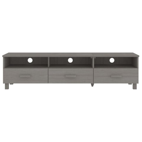 Szafka pod TV, jasnoszara, 158x40x40 cm, lite drewno sosnowe