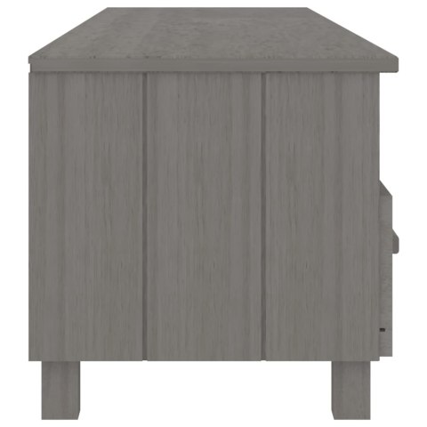 Szafka pod TV, jasnoszara, 158x40x40 cm, lite drewno sosnowe