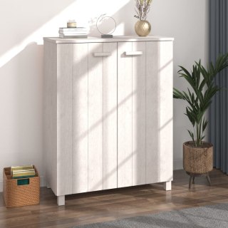 Szafka na buty, biała, 85x40x108 cm, lite drewno sosnowe