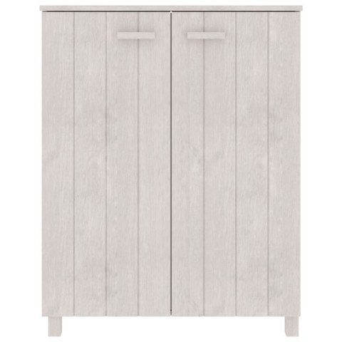 Szafka na buty, biała, 85x40x108 cm, lite drewno sosnowe