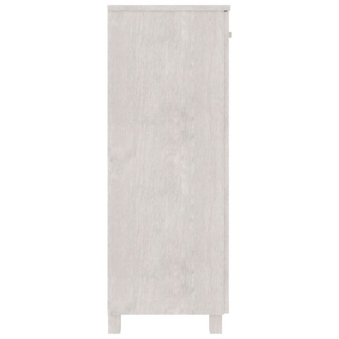 Szafka na buty, biała, 85x40x108 cm, lite drewno sosnowe