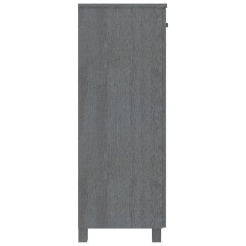 Szafka na buty, ciemnoszara 85x40x108 cm, lite drewno sosnowe