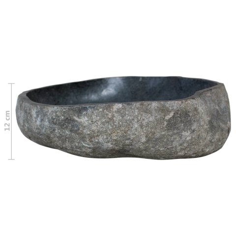 Umywalka z kamienia rzecznego, owalna, 30-37 cm