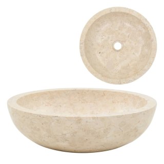 Umywalka, 40 x 12 cm, marmurowa, kremowa