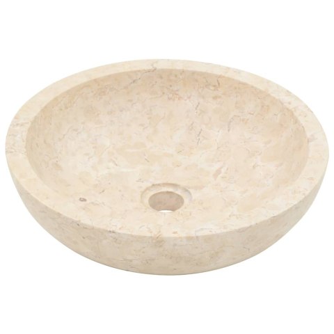 Umywalka, 40 x 12 cm, marmurowa, kremowa